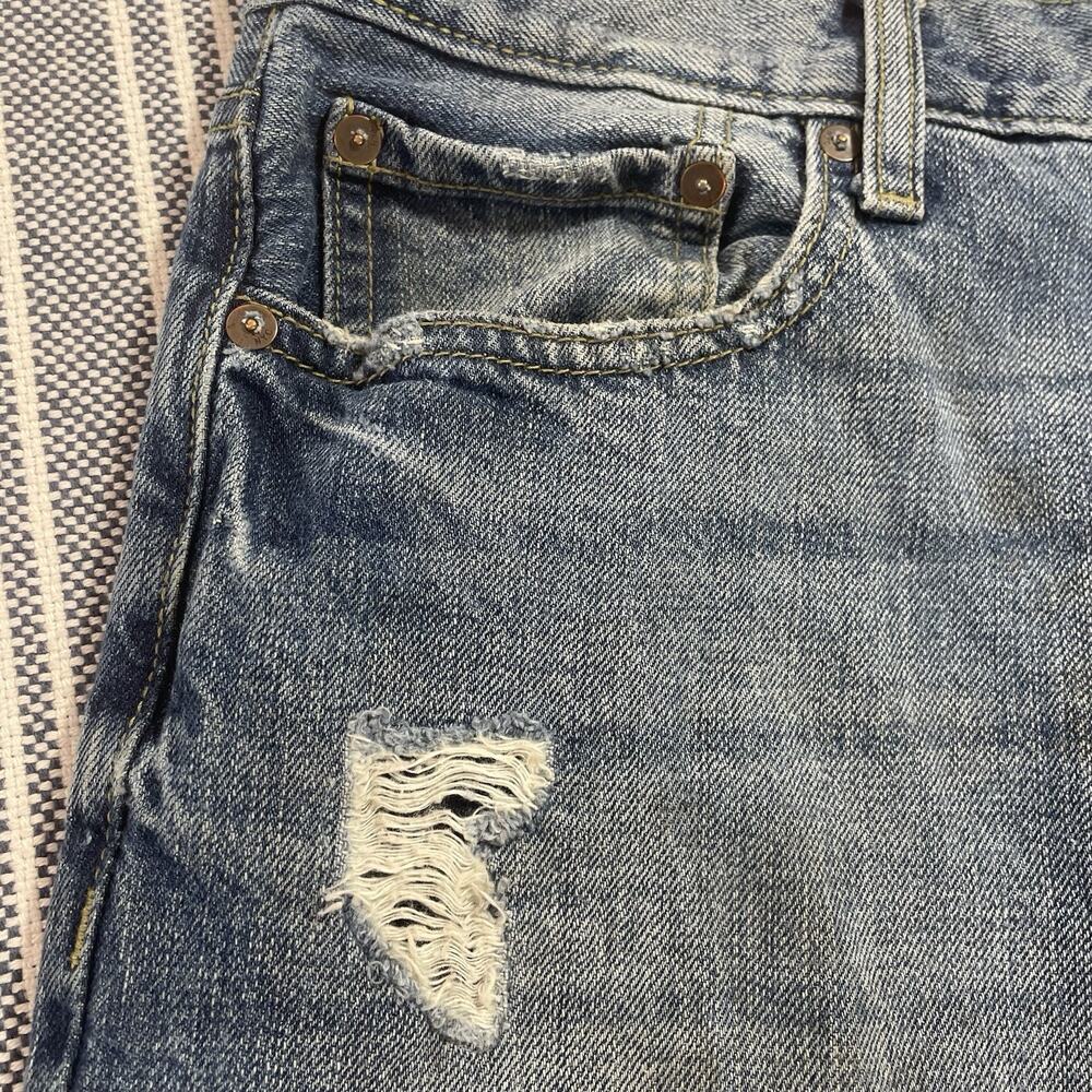 Aeropostale Distressed Slim Straight Jeans Men's Fits 34x32 (33x32 Tag) - Picture 10 of 16